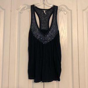 Aeropostale blue sequence tank top